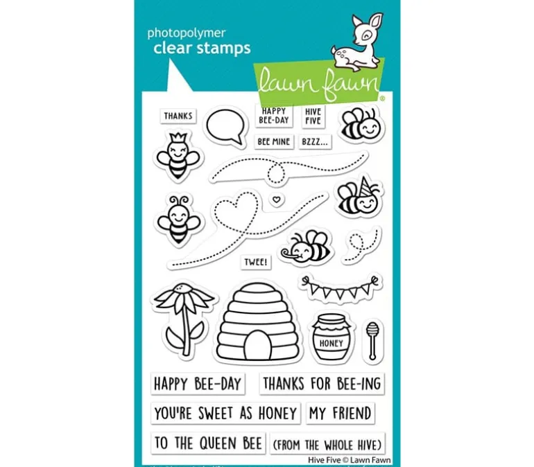 Lawn Fawn Stamp – Hive Five