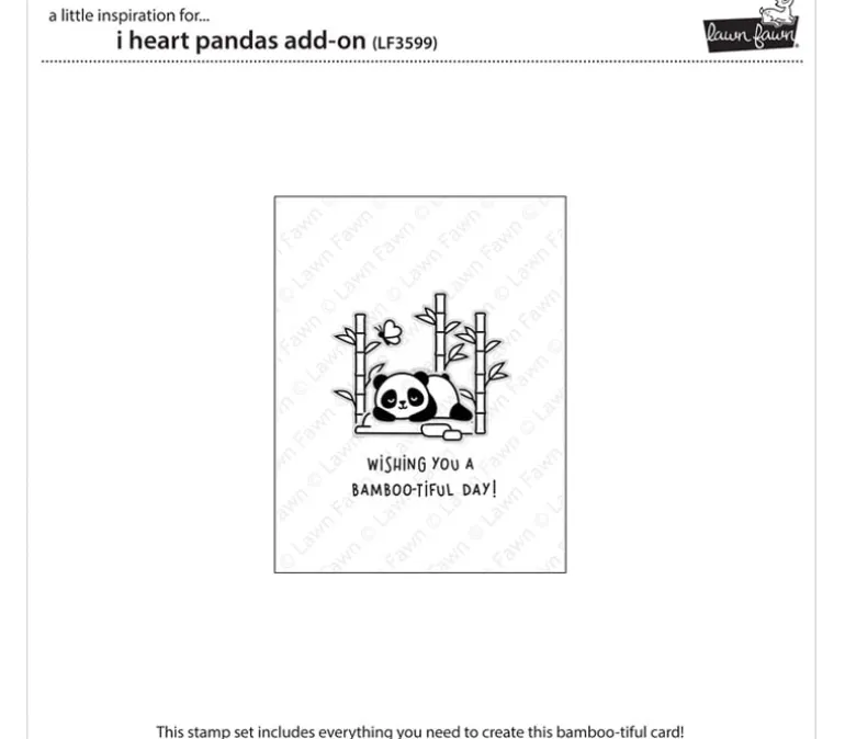 Lawn Fawn Stamp – I Heart Panda Add-On
