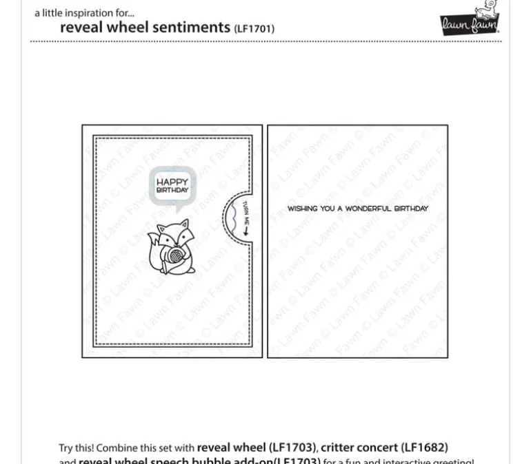 Lawn Fawn Stamp – Reveal Wheel Sentiments
