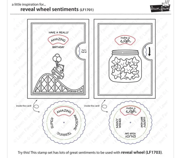 Lawn Fawn Stamp – Reveal Wheel Sentiments