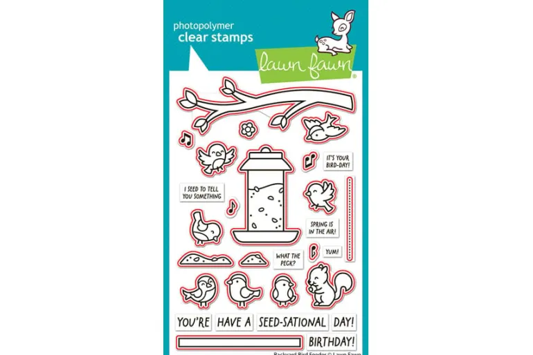 Lawn Fawn Stamps Backyard Bird Feeder