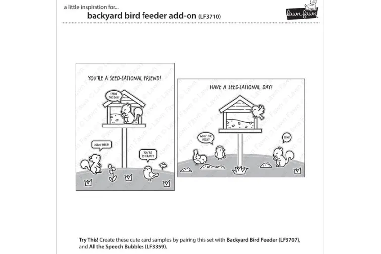 Lawn Fawn Stamps Backyard Bird Feeder
