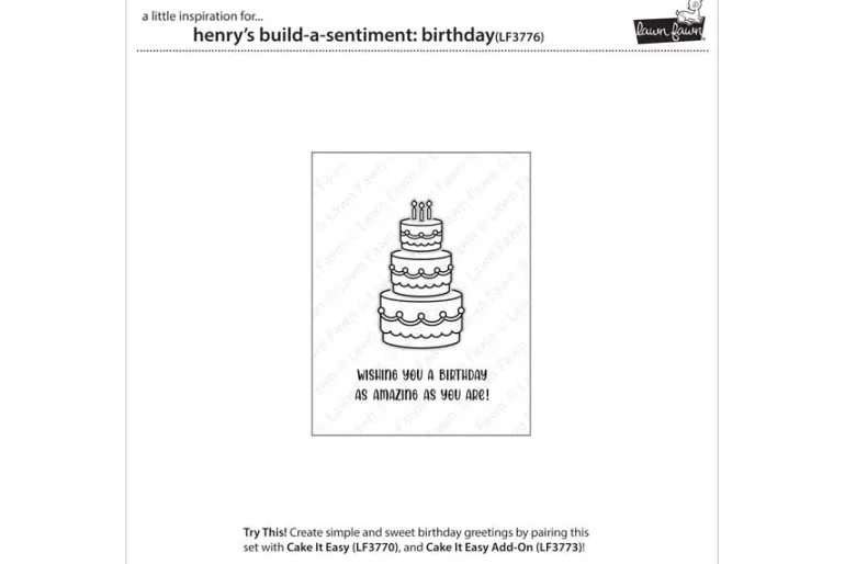 Lawn Fawn Stamp Set – Henry’s Build-A-Sentiment: Birthday