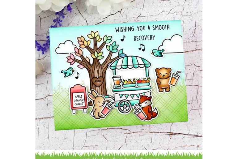 Lawn Fawn Stamp Set – Treat Cart Tacos Sentiment Add-On