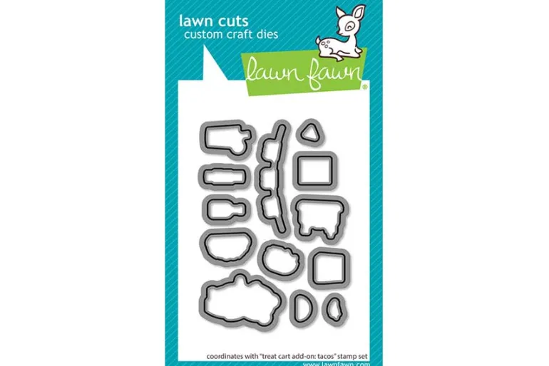 Lawn Fawn Stamp Set – Treat Cart Tacos Sentiment Add-On
