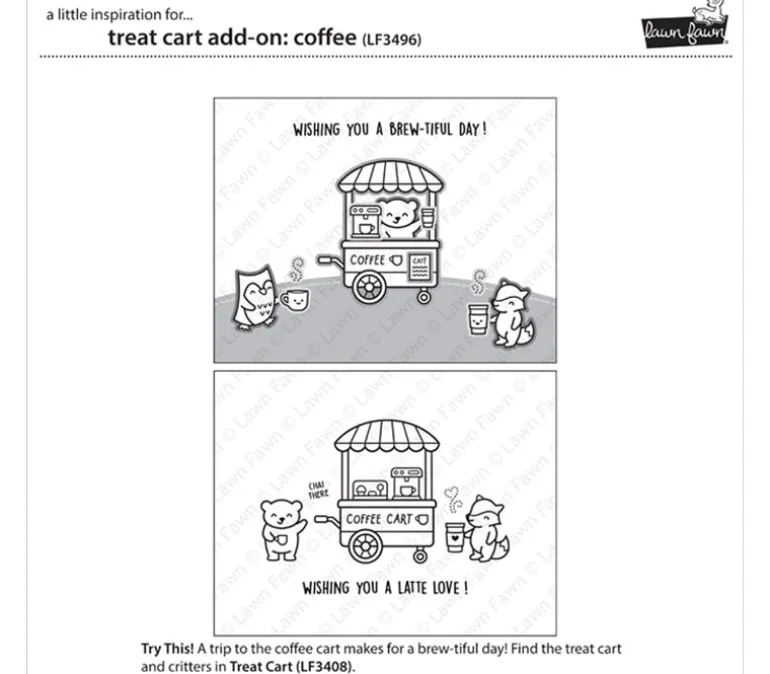 Lawn Fawn Stamp Set – Treat Cart Tacos Sentiment Add-On