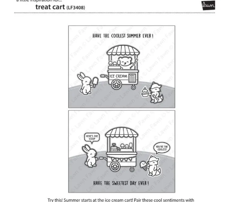 Lawn Fawn Stamp Set – Treat Cart Tacos Sentiment Add-On