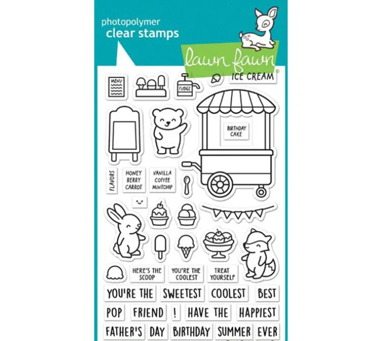Lawn Fawn Stamp Set – Treat Cart Tacos Sentiment Add-On