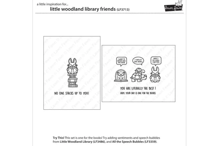 Lawn Fawn Stamps Little Woodland Library Friends
