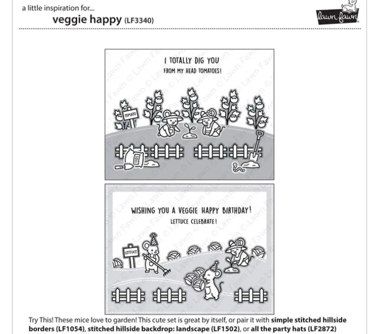 Lawn Fawn Stamps – Veggie Happy