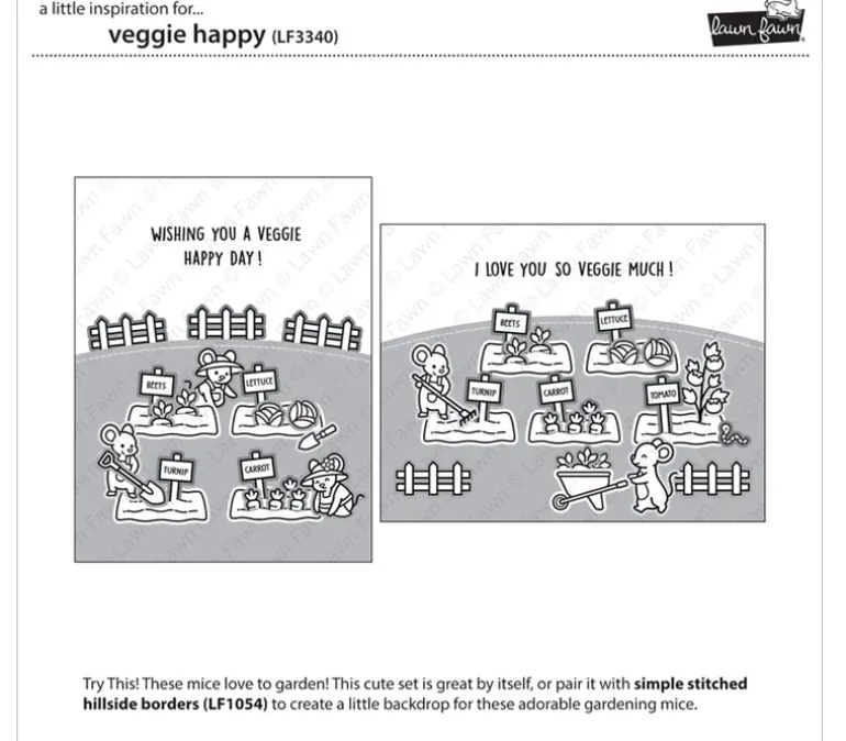 Lawn Fawn Stamps – Veggie Happy