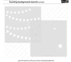 Lawn Fawn Stencil – Bunting Background