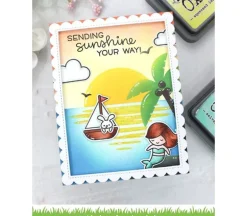 Lawn Fawn Stencils – Beach Sunset
