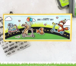 Lawn Fawn Stencil – Simple Grassy Hillside