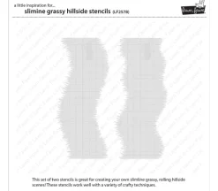 Lawn Fawn Stencil – Slimeline Grassy Hillside