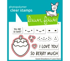 Lawn Fawn Stencil – Strawberry Fields Background