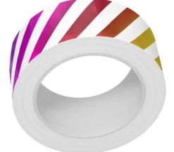 Lawn Fawn Washi Tape – Diagonal Rainbow Stripes