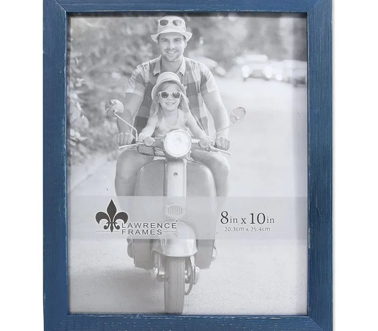 Lawrence Weathered Wood Frame – Charlotte Navy (view sizes)