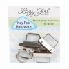 Lazy Girl Key Fob Hardware Refill, 4 Sets. LGD711