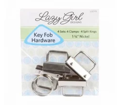 Lazy Girl Key Fob Hardware Refill, 4 Sets. LGD711