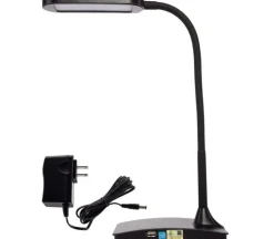 LED Desk Lamp – Black – USB Charging Port