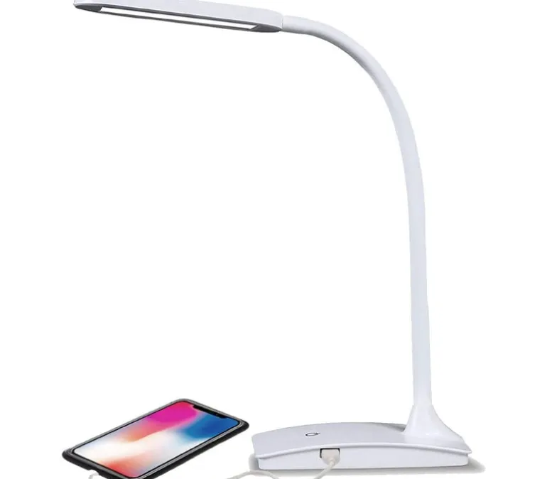 LED Desk Lamp – Black – USB Charging Port