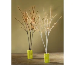 LED Lighted Willow 3 Branch – Battery Operated – 19-inch (See Colors)