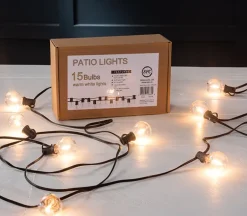 LED Patio Lights – Warm White – 15 Count