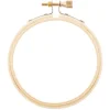 Leisure Art Essentials Wooden Embroidery Hoops – Round – 3″