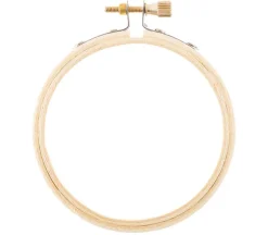 Leisure Art Essentials Wooden Embroidery Hoops – Round – 3″