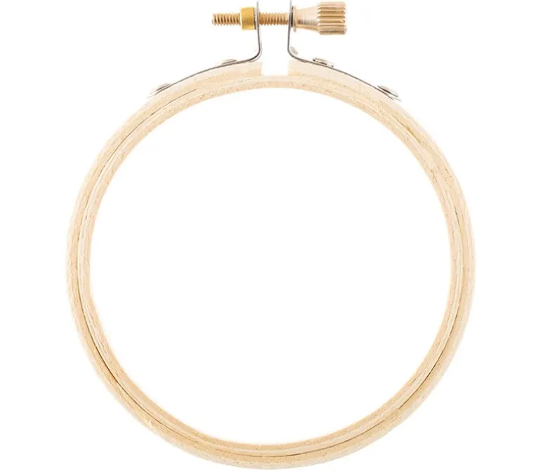 Leisure Art Essentials Wooden Embroidery Hoops – Round – 3″
