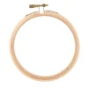 Leisure Art Essentials Wooden Embroidery Hoops – Round – 4-inch