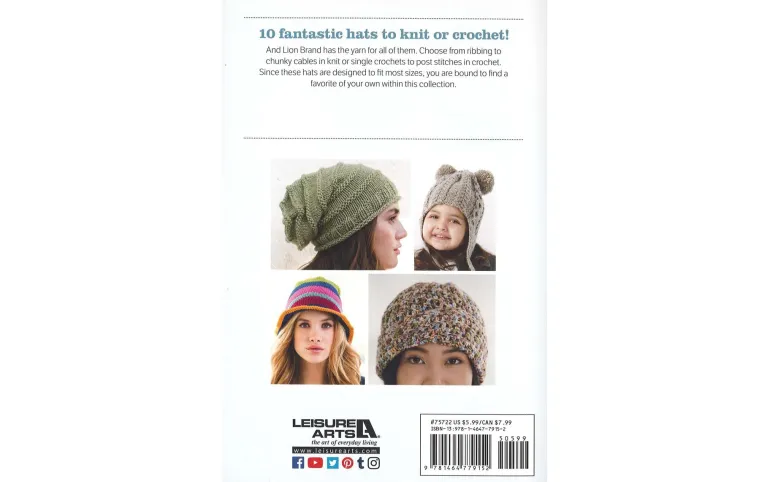 Leisure Arts All Your Favorite Hats Crochet Book