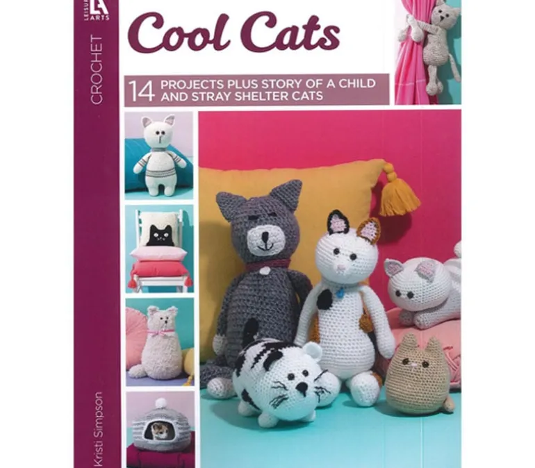 Leisure Arts Cool Cats Crochet Book #7605