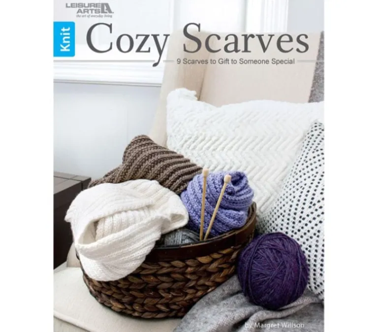 Leisure Arts Knit Cozy Scarves Book 9 Designs