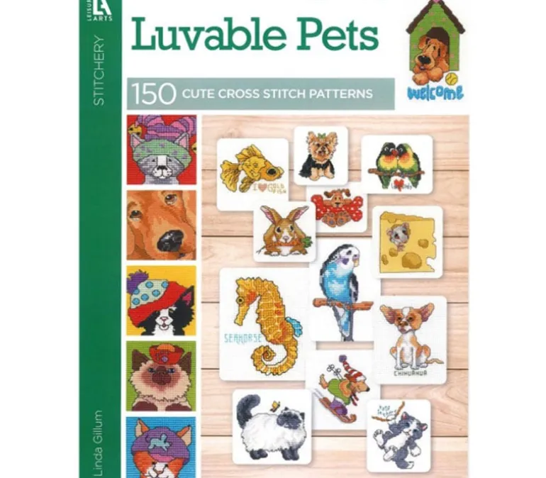 Leisure Arts Luvable Pets 150 Cute Cross Stitch Patterns