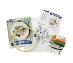 Leisure Arts Mini Maker Kit – Embroidery Wildflowers