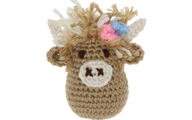 Leisure Arts Pudgies Crochet Kit – Tan Highland Cow