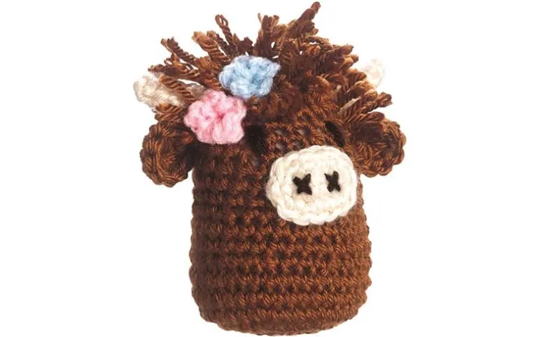 Leisure Arts Pudgies Crochet Kit – Brown Highland Cow
