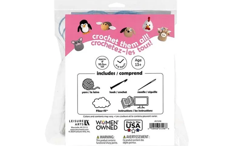 Leisure Arts Pudgies Crochet Kit – Brown Highland Cow
