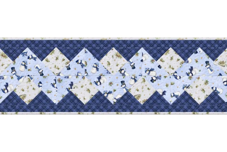 Let it Snow-man Snowflakes on Dark Blue