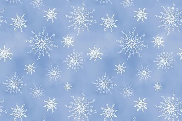 Let it Snow-man Snowflakes on Dark Blue