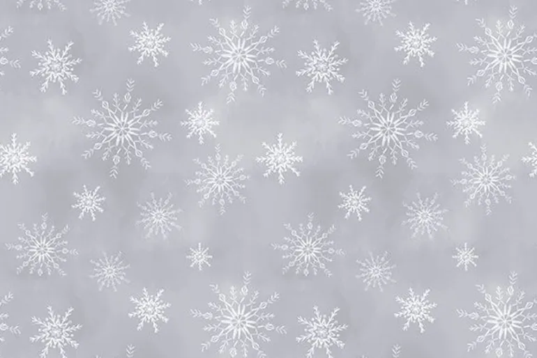 Let it Snow-man Snowflakes on Dark Blue
