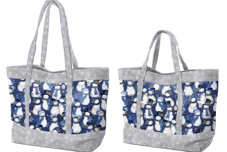 Let it Snow-man Snowflakes on Dark Blue