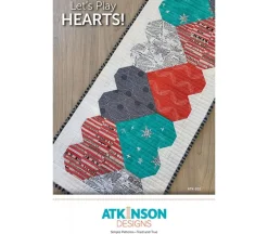Let’s Play Hearts Table Runner Sewing Pattern ATK-202