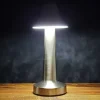 9″ Light Green Pleated Lamp with Touch Control