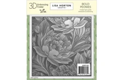 Lisa Horton Crafts Abstract Dahlia 6″ x 6″ 3D Embossing Folder