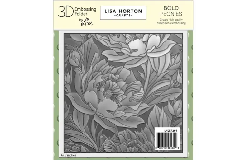 Lisa Horton Crafts Abstract Dahlia 6″ x 6″ 3D Embossing Folder