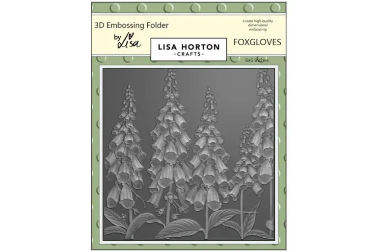 Lisa Horton Crafts Abstract Dahlia 6″ x 6″ 3D Embossing Folder