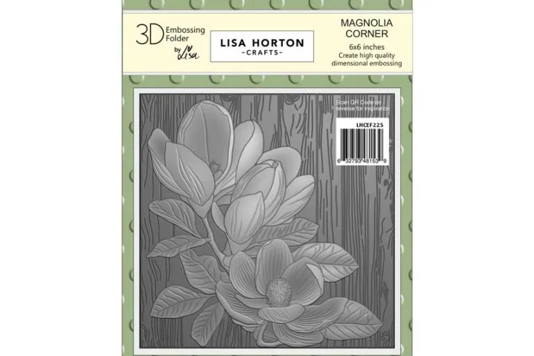 Lisa Horton Crafts Floral Heart 6″ x 6″ 3D Embossing Folder + Die